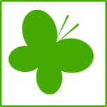 Eco Green Butterfly Icon Favicon 