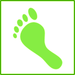 Eco Green Carbon Footprint Icon Favicon 