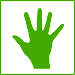 Eco Green Hand Icon Favicon 