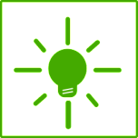 Eco Green Light Bulb Icon Favicon 
