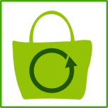 Eco Green Shopping Icon Favicon 