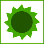 Eco Green Sun Icon Favicon 