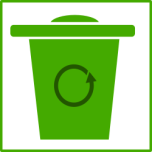 Eco Green Trash Icon Favicon 
