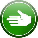 Green Cirlce Hand Icon Favicon 