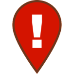 Map Warning Icon Favicon 