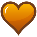 Orange Heart Icon Favicon 