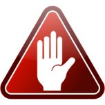 Red Triangle Hand Icon Favicon 