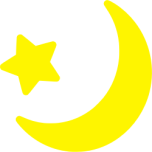 Yellow Moon And Star Icon Favicon 
