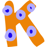 Colourful Alphabet   K Favicon 