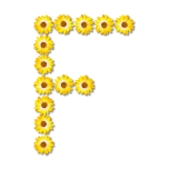 Floral Alphabet F Favicon 