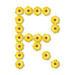 Floral Alphabet R Favicon 