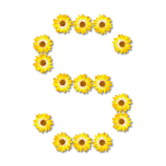 Floral Alphabet S Favicon 