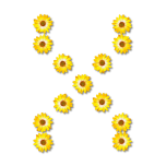 Floral Alphabet X Favicon 