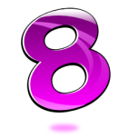 Glossy Number  Eight Favicon 