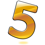 Glossy Number  Five Favicon 