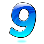 Glossy Number  Nine Favicon 