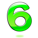 Glossy Number  Six Favicon 
