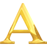 Gold Typography A Favicon 