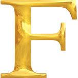 Gold Typography F Favicon 
