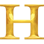 Gold Typography H Favicon 