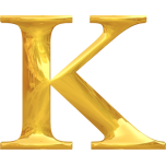 Gold Typography K Favicon 