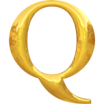 Gold Typography Q Favicon 