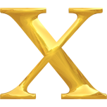 Gold Typography X Favicon 