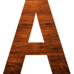 Wood Texture Alphabet A Favicon 