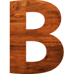 Wood Texture Alphabet B Favicon 