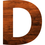 Wood Texture Alphabet D Favicon 