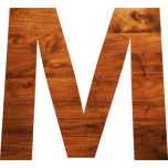 Wood Texture Alphabet M Favicon 