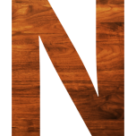 Wood Texture Alphabet N Favicon 
