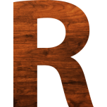 Wood Texture Alphabet R Favicon 
