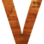 Wood Texture Alphabet V Favicon 