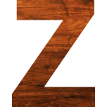 Wood Texture Alphabet Z Favicon 