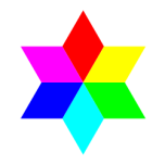 Color Diamond Hexagram Favicon 