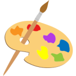 Artists Palette And Brush Favicon 