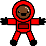 Astronaut   Red Space Suit Favicon 