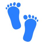 Baby Footprints Blue Favicon 