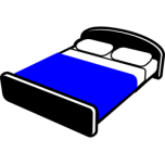Bed With Blue Blanket Favicon 