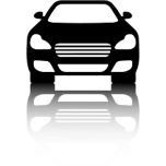 Black Car Front View With Shadow Favicon 
