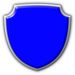 Blue Shield With Grey Background Favicon 