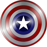 Captain America Shield Metal Base Favicon 