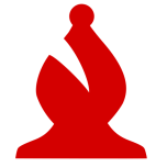 Chess Piece Silhouette   Red Bishop  Alfil Rojo Favicon 