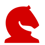 Chess Piece Silhouette   Red Knight  Caballo Rojo Favicon 