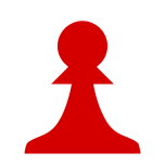 Chess Piece Silhouette   Red Pawn  Pen Rojo Favicon 