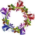 Colorful Floral Wreath Favicon 