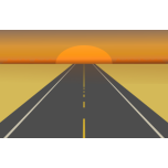 Desert Road Sunset Favicon 