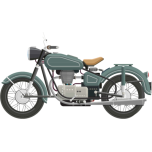 Flat Shaded Classic Motorcycle Favicon 