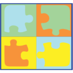 Four Puzzle Pieces Block Favicon 